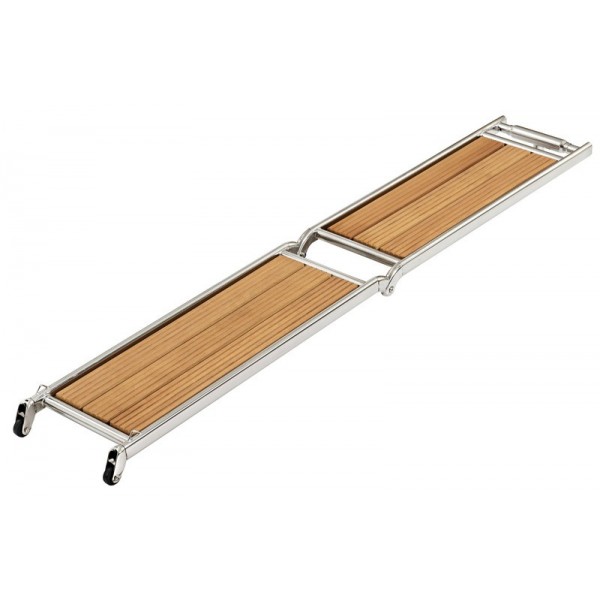 Passerella pieghevole AISI316/iroko 160 cm - N°2 - comptoirnautique.com