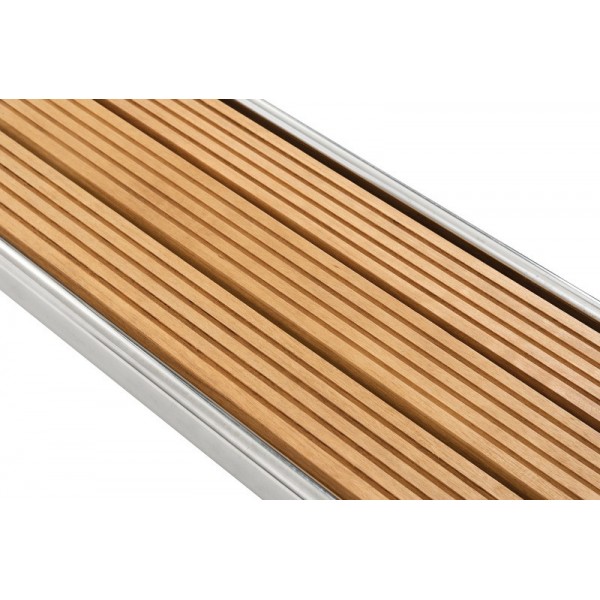 Passerella pieghevole AISI316/iroko 160 cm - N°3 - comptoirnautique.com