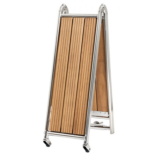 Faltbarer Laufsteg AISI316/iroko 220 cm - N°1 - comptoirnautique.com