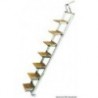 Pasarela/escalera de acero inoxidable de 150 cm