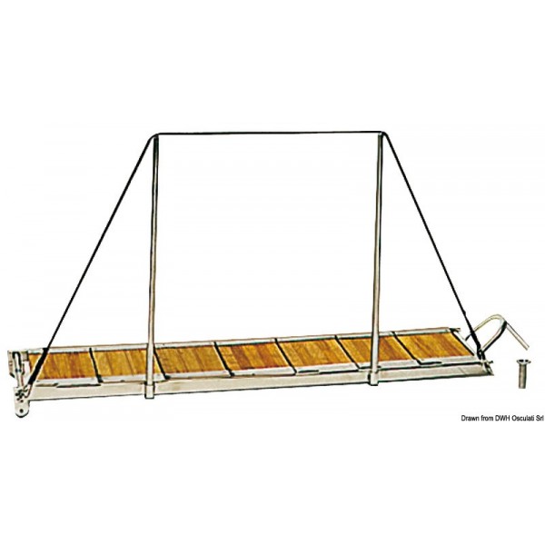 Pasarela/escalera de acero inoxidable de 150 cm - N°2 - comptoirnautique.com