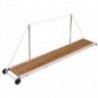 Passerelle fixe caillebotis en teck 210 cm 