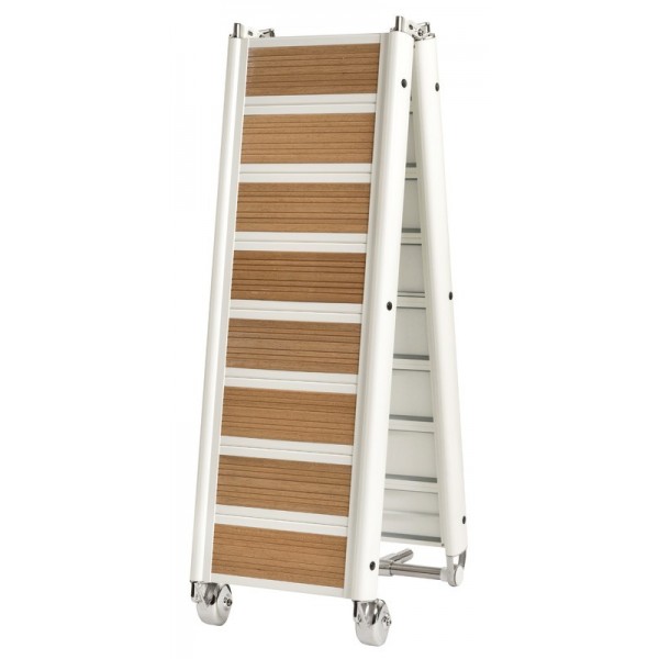 White varnished folding walkway 210 cm - N°1 - comptoirnautique.com