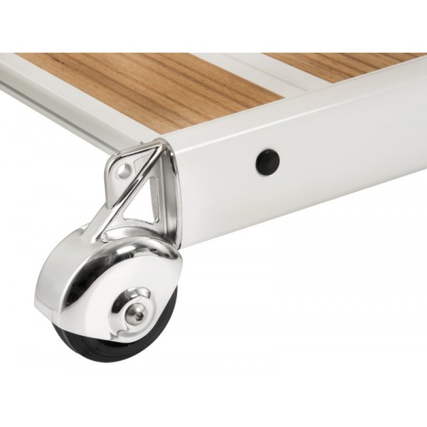 Pasarela plegable barnizada en blanco 260 cm - N°3 - comptoirnautique.com