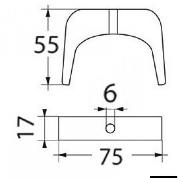 Anodo a U per stativo 40/60 HP - N°2 - comptoirnautique.com