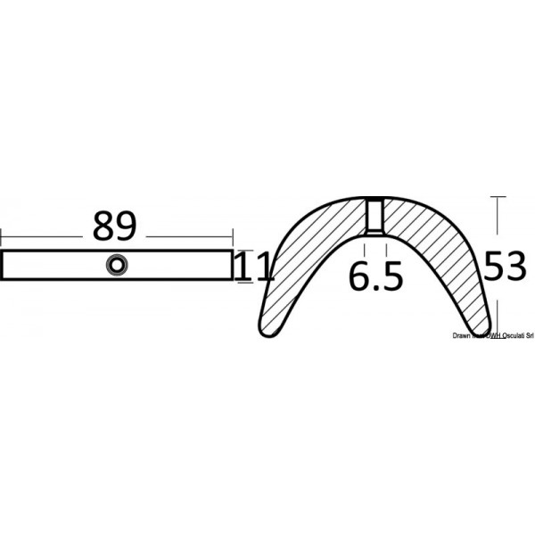 U-shaped anode for 70/100 HP feet - N°2 - comptoirnautique.com 
