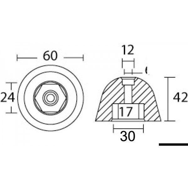 Anodo di ricambio per Vetus Bow 130/160 - N°3 - comptoirnautique.com