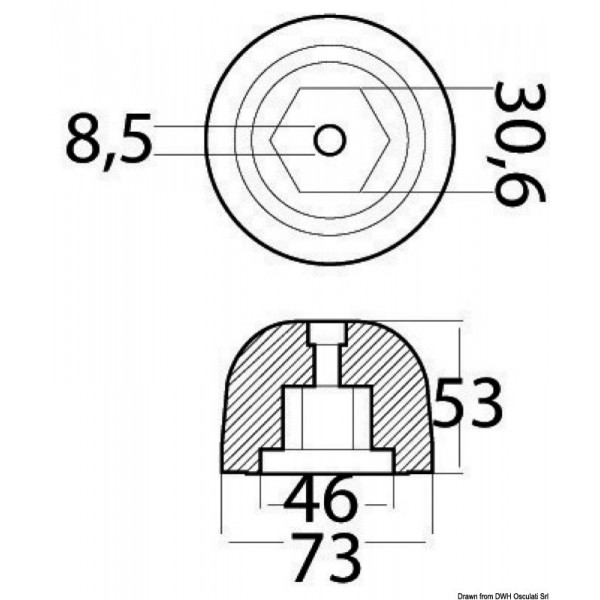 Anodo di zinco di ricambio rif. orig. 501180 - N°3 - comptoirnautique.com