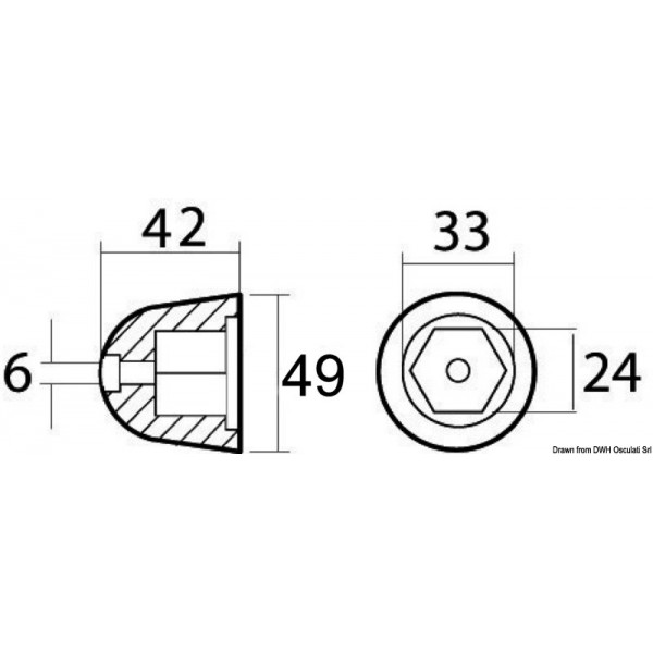 Ersatzanode Zink Ref. orig. 201180 - N°2 - comptoirnautique.com