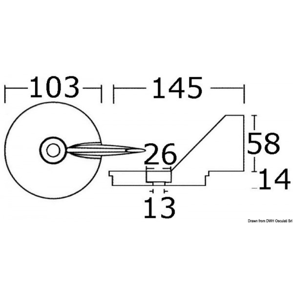 Piede anodico f. dalla scheda-50/75 HP  - N°2 - comptoirnautique.com