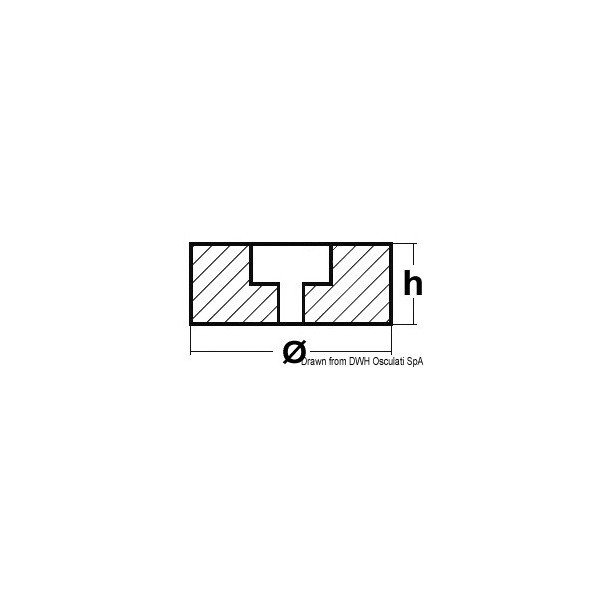 Anodo di poppa 120 x 25 mm - N°2 - comptoirnautique.com
