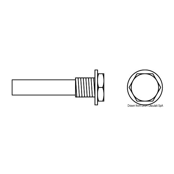 Scambiatore di calore anodico di zinco 16x1,5 Nanni/Mercedes - N°1 - comptoirnautique.com