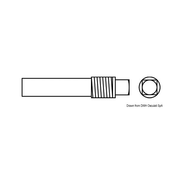 Anode zinc heat exchanger 1/4" gas Isoterm - N°1 - comptoirnautique.com