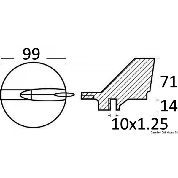 Cola de carpa dirección de magnesio Yamaha 225/300 HP - N°3 - comptoirnautique.com 