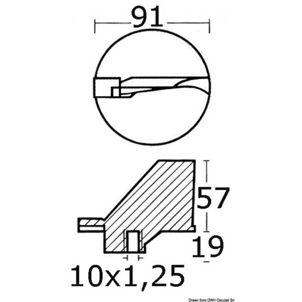 Coda di carpa in zinco 100/225 CV - N°3 - comptoirnautique.com