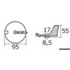 Queue de carpe zinc p. Yamaha 25/60 HP  - N°3 - comptoirnautique.com 