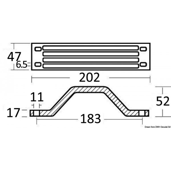 Ánodo de zinc para Yamaha 100/300 HP - N°2 - comptoirnautique.com 