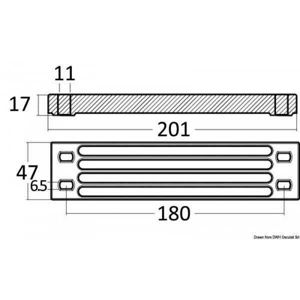 Magnesium plate for Yamaha - N°2 - comptoirnautique.com