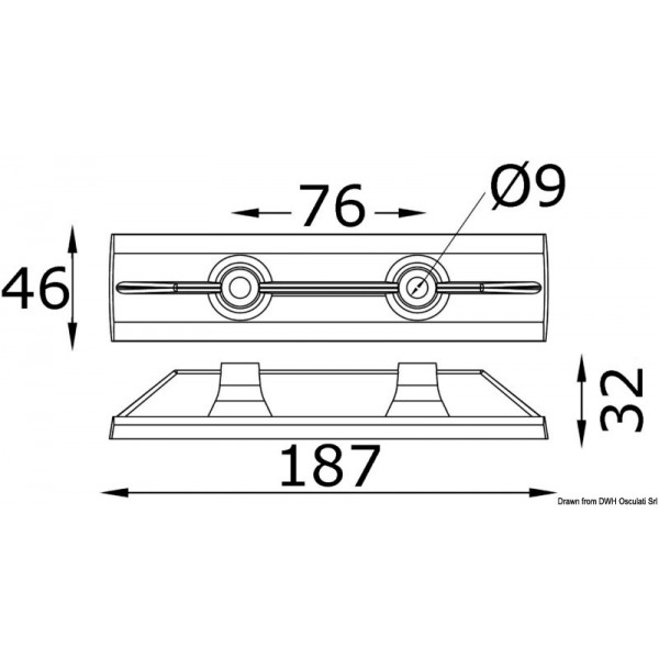 Barre-in-bord zinc pour Yamaha  - N°2 - comptoirnautique.com 