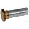 Inboard motor anode with zinc plug