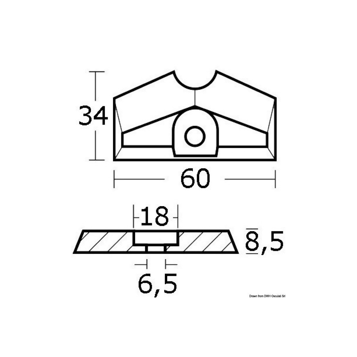 Tecnoseal Plaque pour 2B/3A/4B/F4A/5C OSC-43.259.03 - Comptoir Nautique