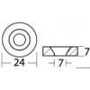 Anodo in alluminio per Yamaha Ø 24 mm - N°2 - comptoirnautique.com