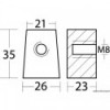 Anode 40/50 HP - N°2 - comptoirnautique.com