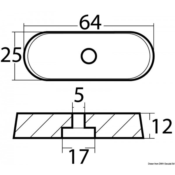 Ânodo de pé de zinco Yamaha 6/8/9.9 PS 4 tempos - N°2 - comptoirnautique.com