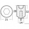 Anode cylindre zinc 80/225 HP  - N°2 - comptoirnautique.com