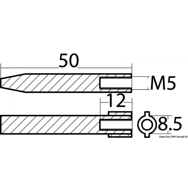 Cylinder anode for Yamaha 40/200 HP - N°2 - comptoirnautique.com