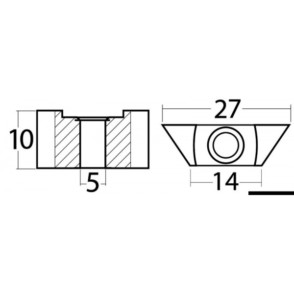 Ánodo de cilindro para Yamaha 9,9/250 CV - N°2 - comptoirnautique.com