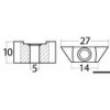 Anodo per cilindro per Yamaha 9,9/250 HP - N°2 - comptoirnautique.com