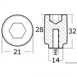 Anode cylindre aluminium...
