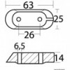 Ânodo de zinco U para Yamaha 4/70 HP - N°4 - comptoirnautique.com 