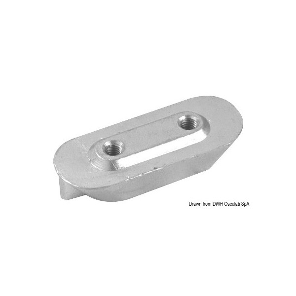 Ánodo de aluminio en forma de U para Yamaha 4/70 HP - N°2 - comptoirnautique.com 