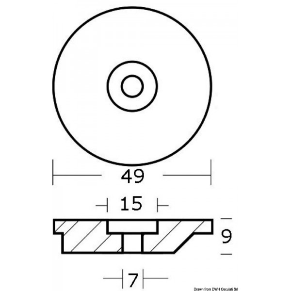 Anodo a piastra 9,9/15 CV - N°2 - comptoirnautique.com