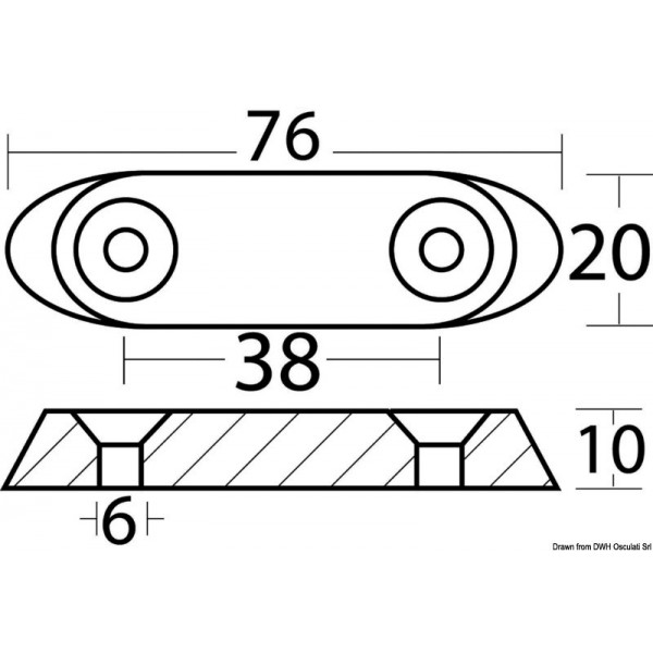 Anodo a piastra di zinco 40/50 HP 4 tempi - N°2 - comptoirnautique.com