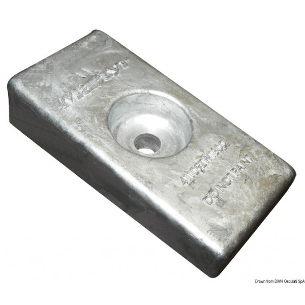 Piastra in alluminio 75/225 HP 36 x 71 mm - N°3 - comptoirnautique.com
