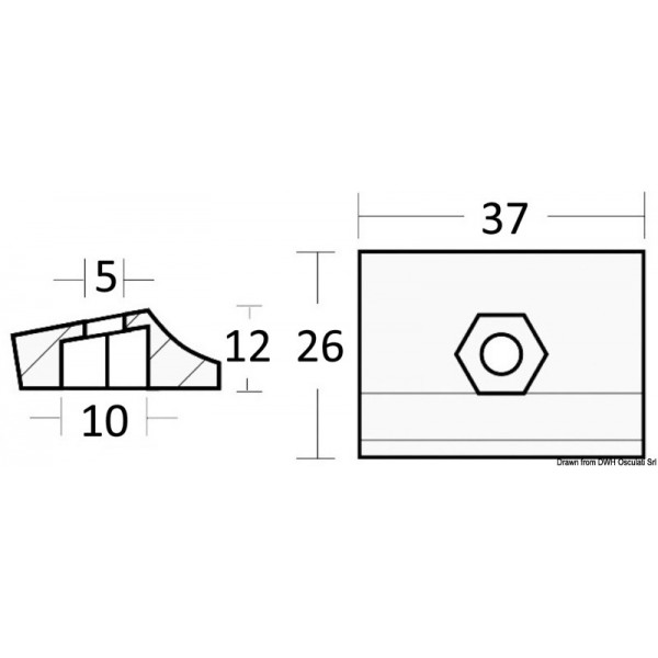 Anode Platte 9,9/15 HP 2-Takt 8/15 HP 4-Takt - N°2 - comptoirnautique.com 