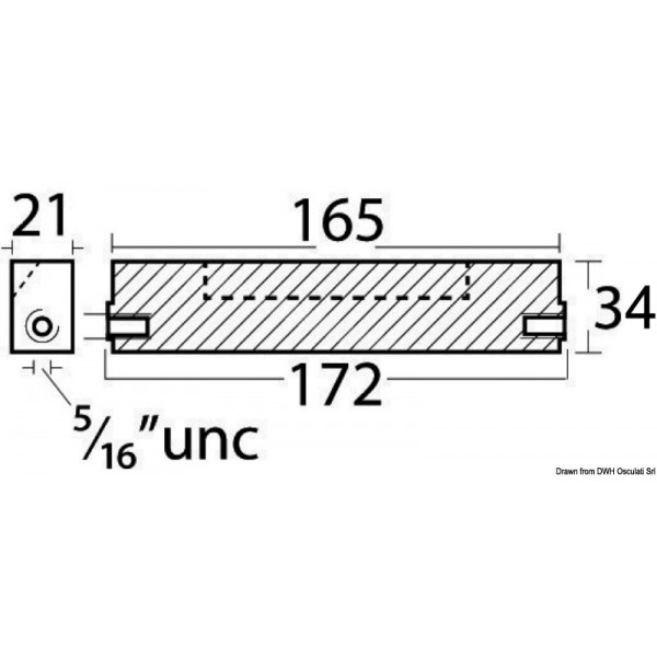 Ánodo de aluminio para fuerabordas de 60/300 CV - N°2 - comptoirnautique.com 