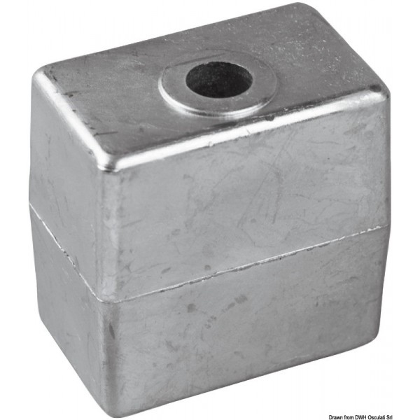 Piede anodico in alluminio 50/200 HP Ø 3/8" x 16 - N°1 - comptoirnautique.com
