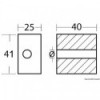 Piede anodico in alluminio 50/200 HP Ø 3/8" x 16 - N°2 - comptoirnautique.com