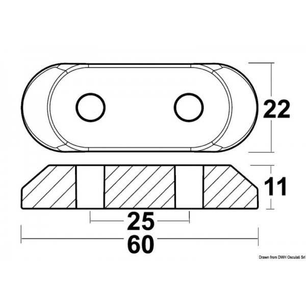 Placa de alumínio JOHNSON/EVINRUDE G2 séries 200/300 - N°2 - comptoirnautique.com 