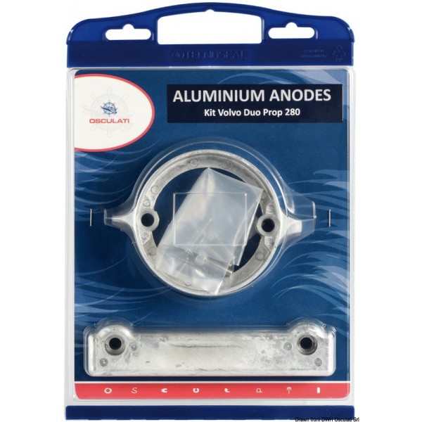 Kit anodo per motori Volvo 280DP in alluminio - N°1 - comptoirnautique.com