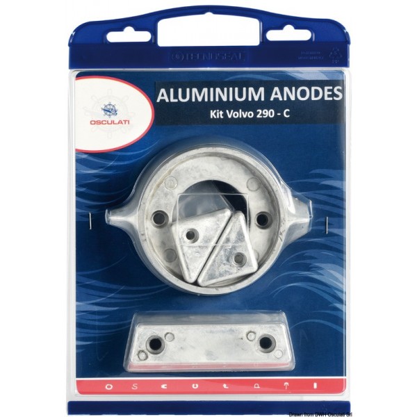 Anode kit for Volvo 290 aluminium engines - N°1 - comptoirnautique.com 