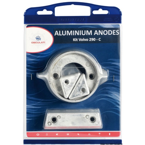 Kit anodi per motori Volvo 290 in alluminio - N°1 - comptoirnautique.com