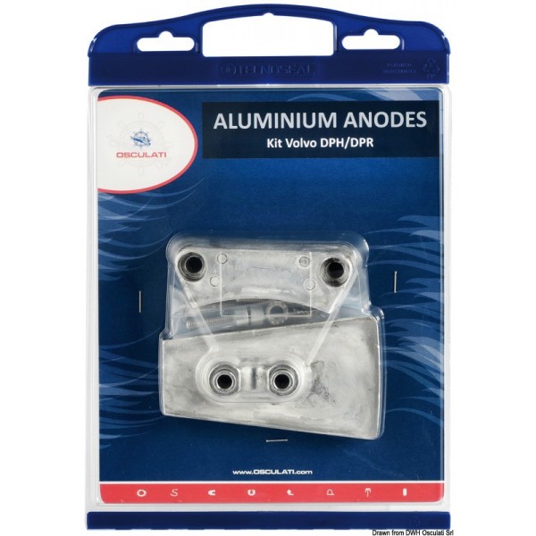 Kit anodi per motori Volvo DPH in alluminio - N°1 - comptoirnautique.com
