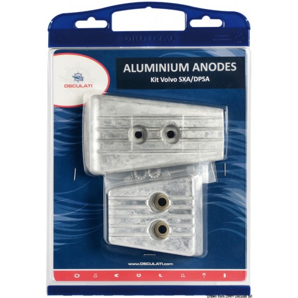 Kit anodo per motori Volvo SX-A-DPS alluminio  - N°1 - comptoirnautique.com