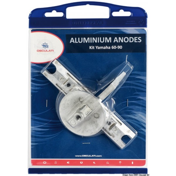 Kit de ánodos de zinc para fueraborda Yamaha 60/90 - N°1 - comptoirnautique.com