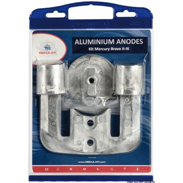 Kit anodo in alluminio Bravo II/III - N°1 - comptoirnautique.com